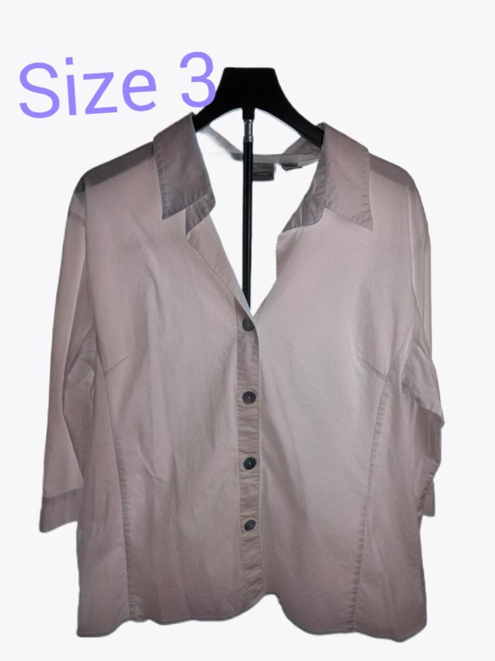 Chico's White Button-Front Blouse